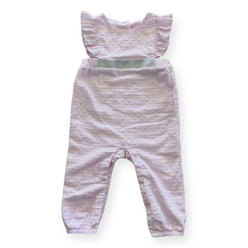 Cat & Jack Light Pink Shimmer Romper Size 12 months